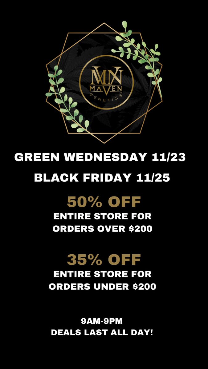 Green Wednesday and Black Friday deals! You don’t want to miss these fam!
