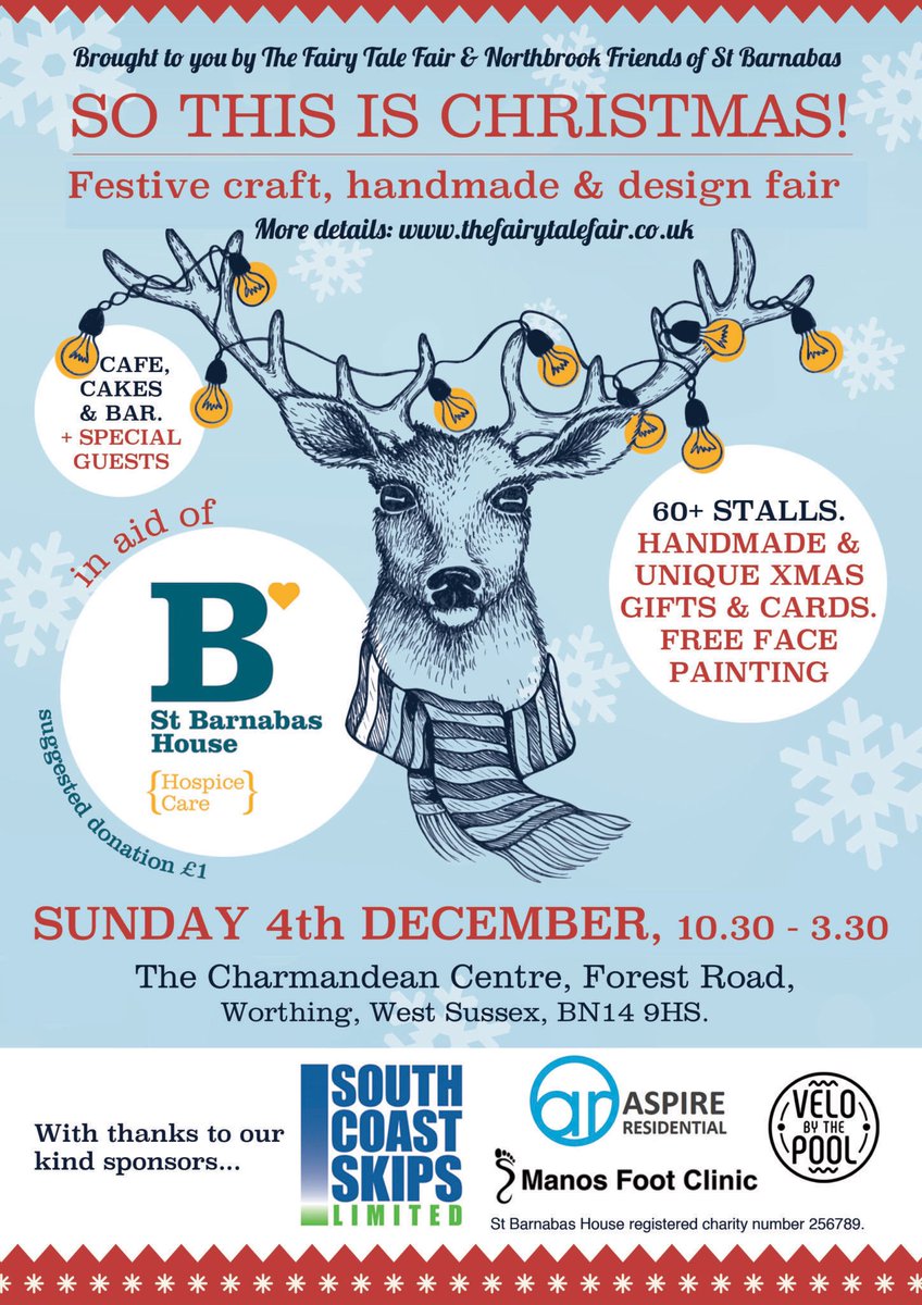 The Fairy Tale Fair (@fairytale_fair) on Twitter photo 2 weeks today! Join us at #Worthing Charmandean in aid of <a href="/StBarnabasHouse/">St Barnabas House</a>. #Christmasmarket 2 weeks today! Join us at #Worthing Charmandean in aid of <a href="/StBarnabasHouse/">St Barnabas House</a>. #Christmasmarket