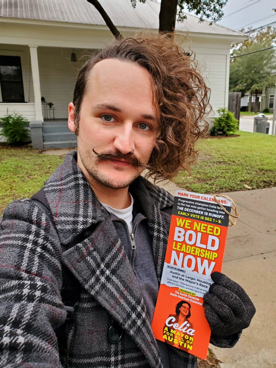 KolbyDuhon's tweet photo. Rain, sleet, or snow...Team @CeliaIsrael let's fckin gooooo!
#ATXRunoff #TeamCelia https://t.co/ni87dMElDW