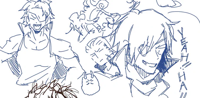 Did a sengoku basara drawpile with my friend this morning! This is my half 