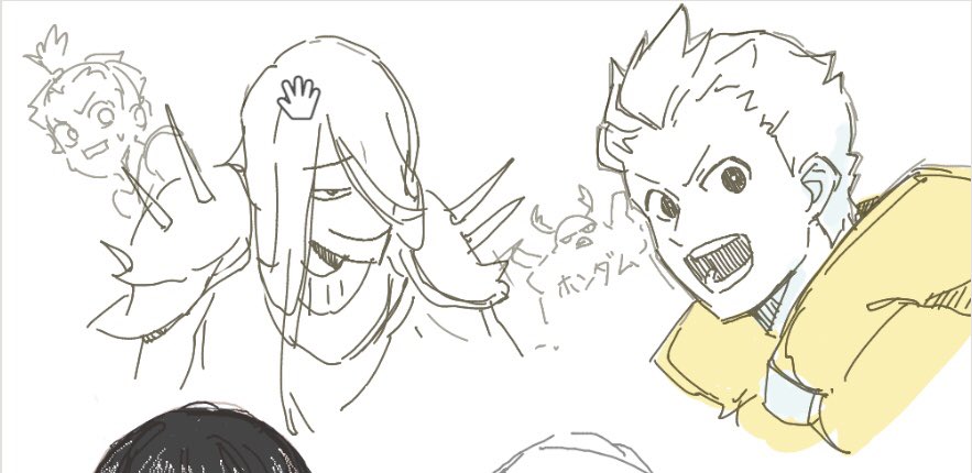 Did a sengoku basara drawpile with my friend this morning! This is my half 