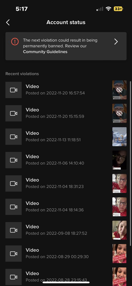 blessed3254's tweet photo. Not A Single Video Violated ANY Community Guideline. Period!!! https://t.co/l2zdCKhpwq