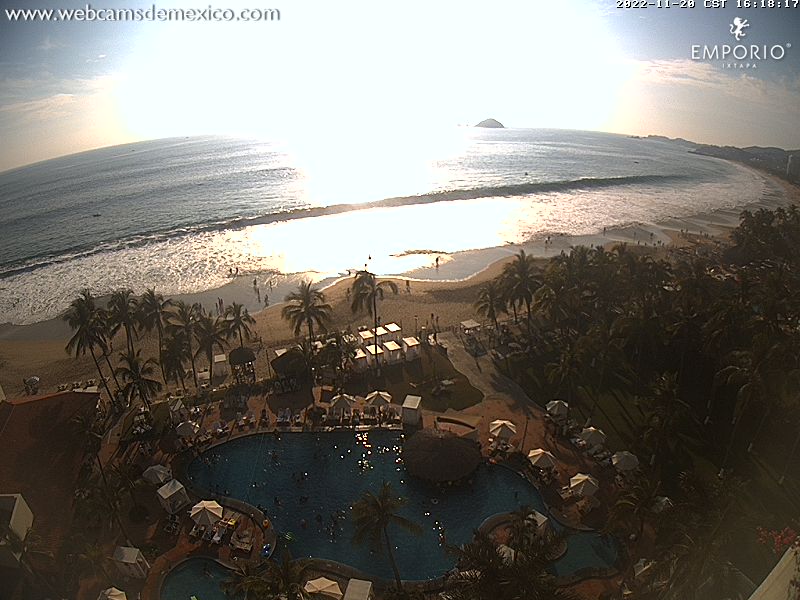 cams de México on Twitter "Inicia la puesta de Sol en Ixtapa, 