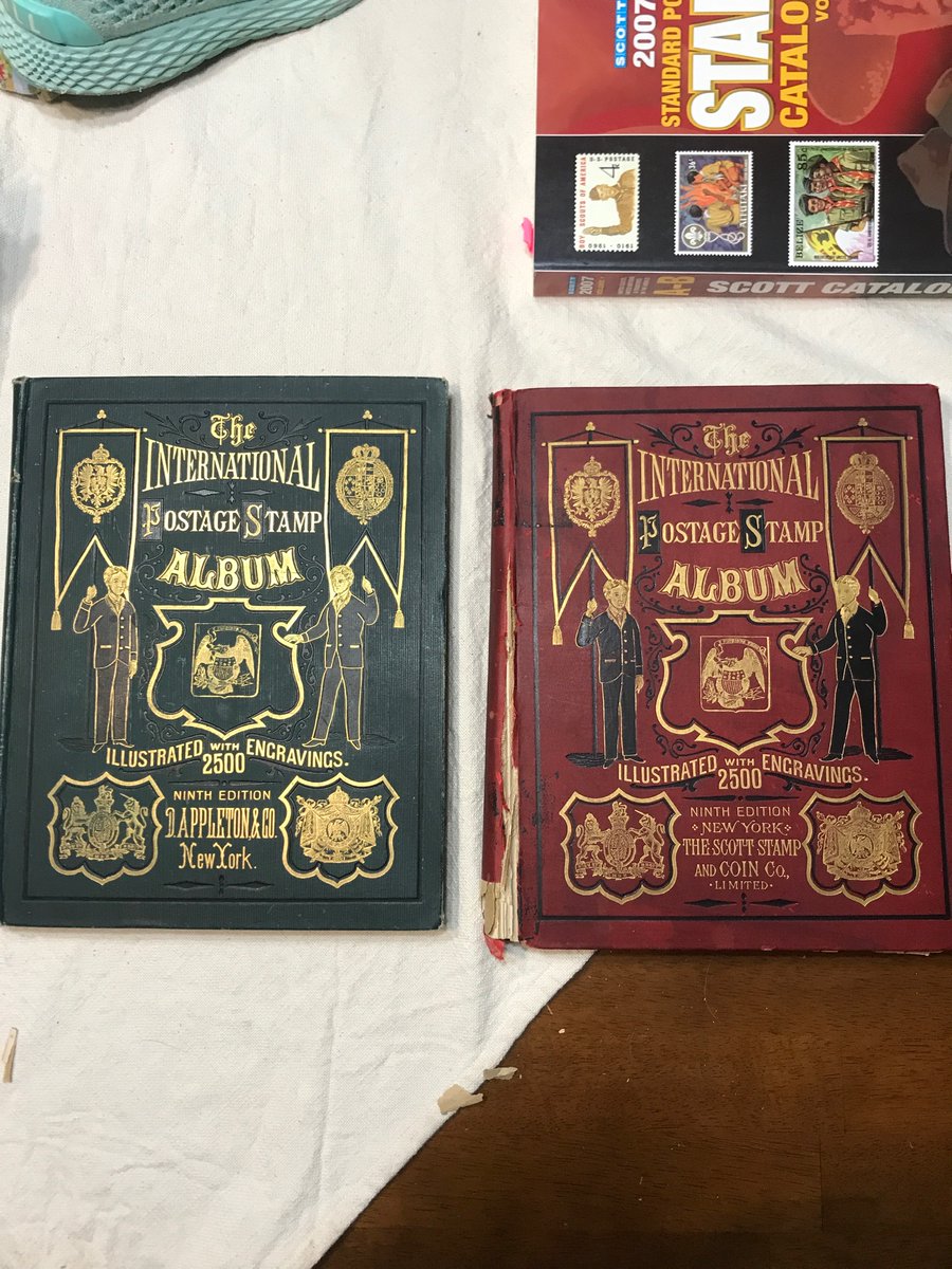 My purchases from #chicagopex! Stamp Albums from 1888! #philately