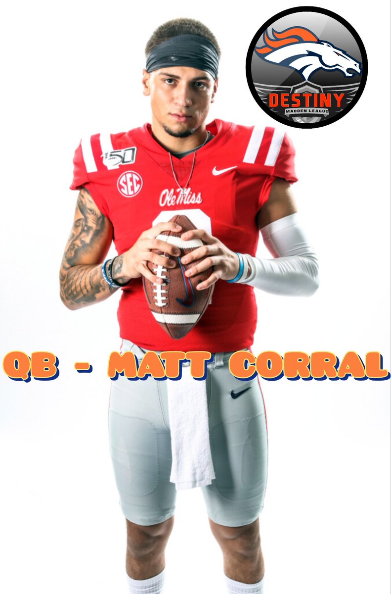 DestinyBroncos's tweet photo. The Broncos welcome a new addition to the QB room. Corral states he's eager to get in and learn the offense. Learning everything he can from Russel Wilson. 
@DestinyMaddenLG https://t.co/abAU8GcCe3