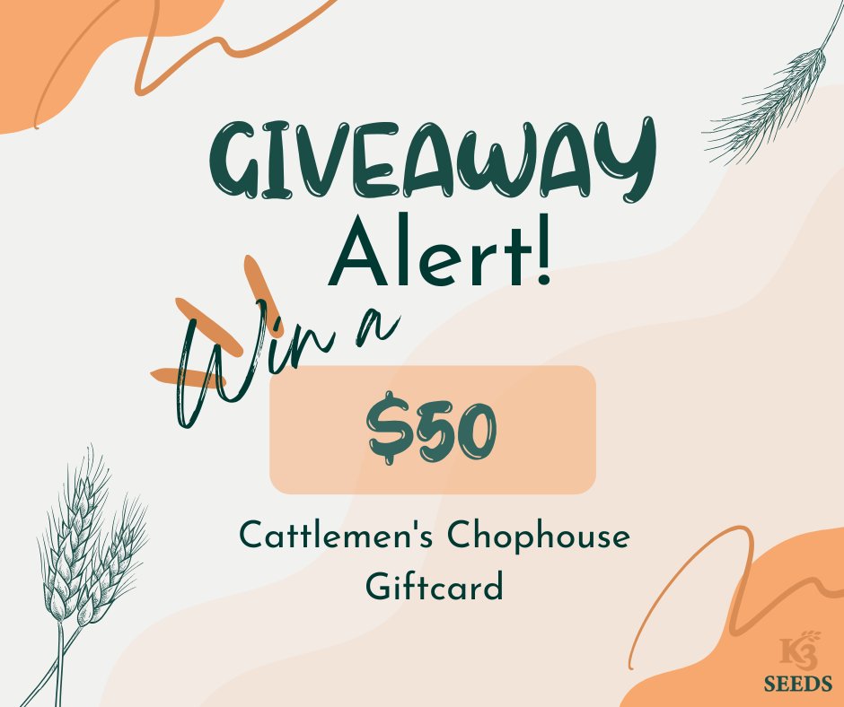 Welcome to the New Year. We thought there would be no better way to celebrate the new year than another GIVEAWAY!

Enter to win a $50 GC to the Cattlemen's Chophouse.
To Enter:
1. Follow our page
2. Like this post

Share this post for an extra entry.

Draw will be January 17th.