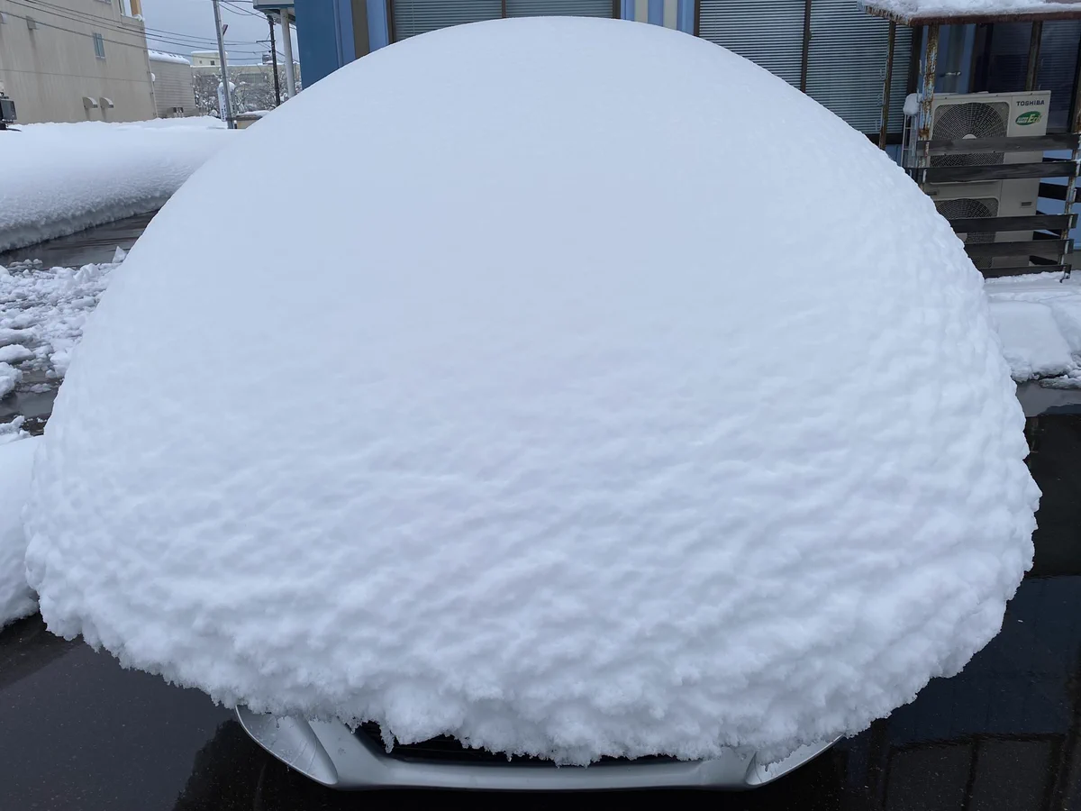 まるで雪見だいふく！？真冬の新潟で車を放置するとこうなる。