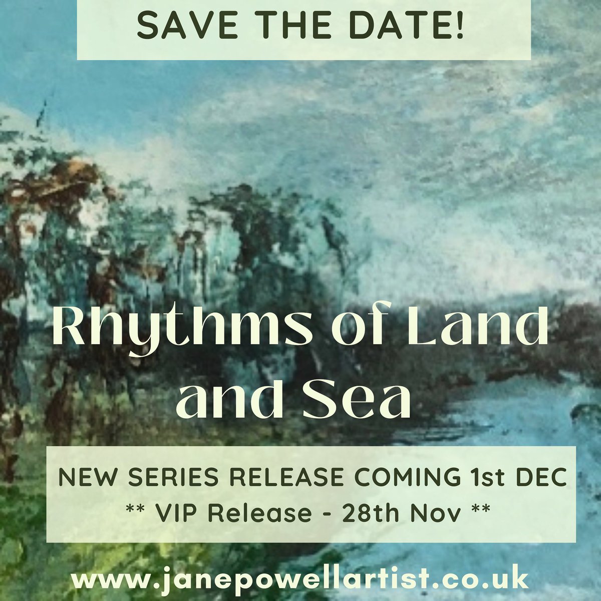 JanePowell65's tweet photo. I am excited that a curated collection of 21 new small art works will be released online on my website on 1ST DECEMBER! Join my VIP art studio list for exclusive pricing and early access on 28th November https://t.co/SIrvt5mmAG #art #buyart #collectart #landscapeartist #artgift https://t.co/IwuonXvGmR