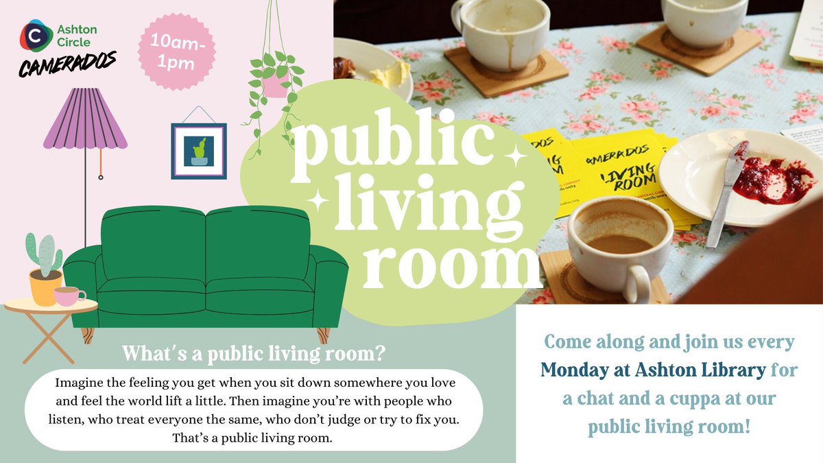 Who’s joining us for a brew and a natter on Monday? We’ve got conversation Jenga and cake 🍰