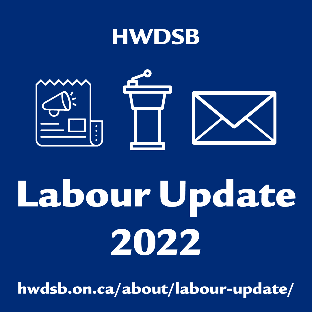 Schools will be OPEN for in-person learning tomorrow, Monday, November 21, 2022. All child care, extra-curricular activities, and rental permits at HWDSB will continue to operate as normal. Read letter from <a href="/Director_HWDSB/">Sheryl Robinson Petrazzini</a> to families: hwdsb.on.ca/blog/labour-up…