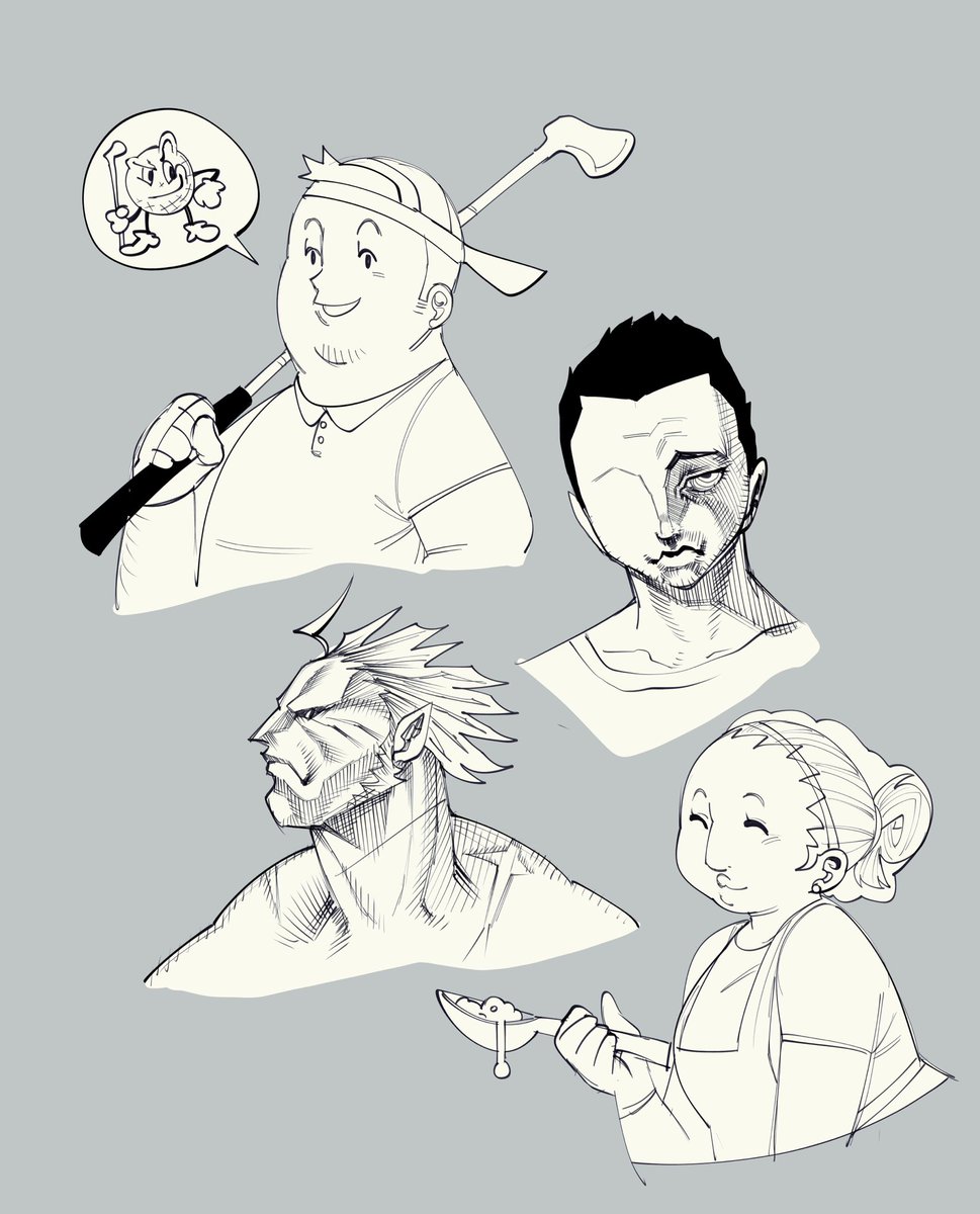 Been trying to do a few characters off the top of my head every day or so, very fun! 