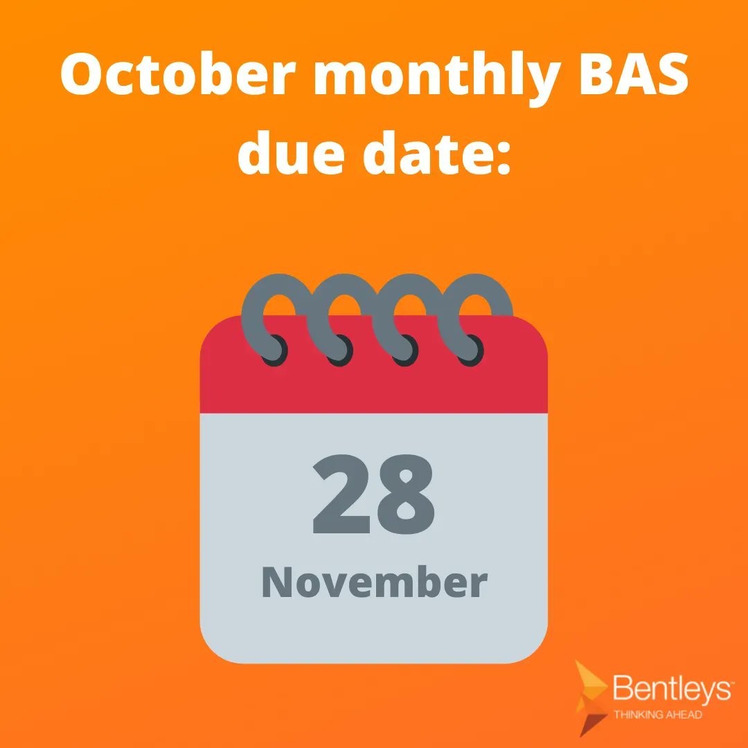 BentleysTas's tweet photo. REMINDER: Your monthly Business Activity Statement (BAS) reporting is due today. If you need help preparing your BAS, please don't hesitate to contact us.
#tax #bookkeeping #smallbusiness #businessowner #businessactivitystatement https://t.co/AJEwDNOX37