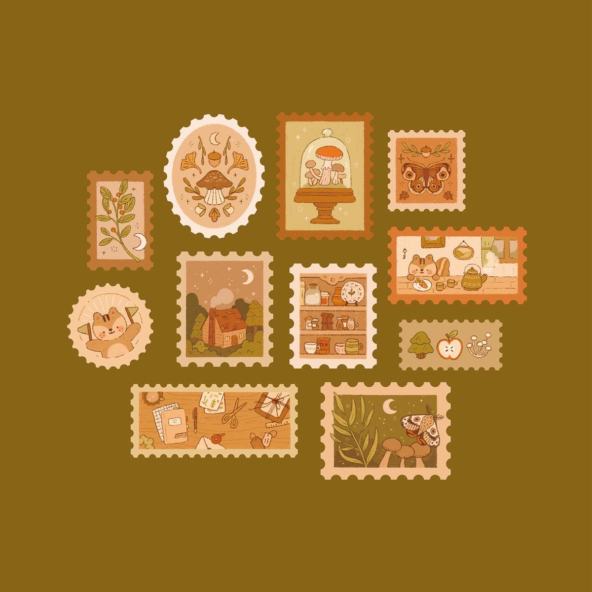 nic_josephine's tweet photo. i can tell these stamp stickers are going to be a favourite of mine :-) https://t.co/drvWoxVBIh