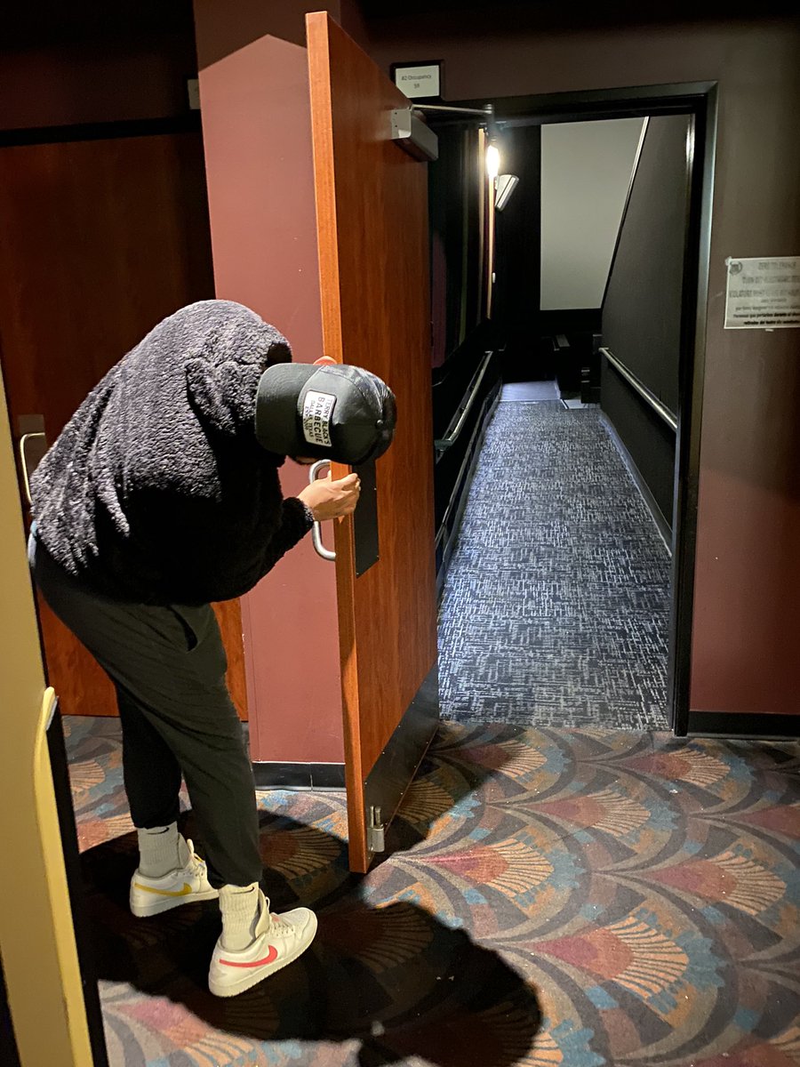 sarahindipityy's tweet photo. When you gotta make sure there’s no more post-credit scenes at the end of Wakanda Forever https://t.co/M64joWBDna