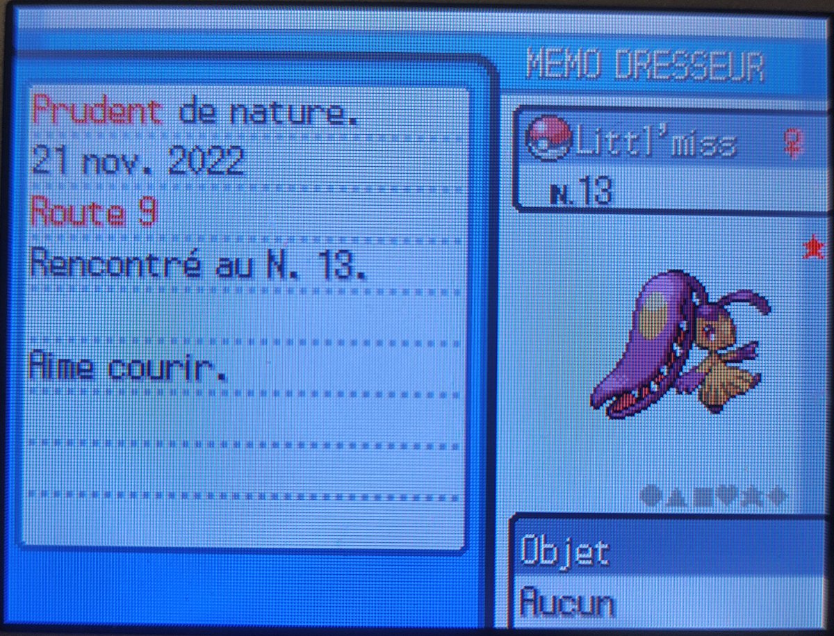 Mysdibule shiny en seulement 709 rencontres! C'est un Pokémon que j'apprécie beaucoup donc je suis vraiment content de l'avoir !