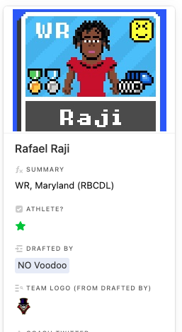 With the fourth pick of the Season 32 <a href="/RFNorthAmerica/">Retro Football of North America</a> Draft, the New Orleans Voodoo select WR Rafael Raji, Maryland. 

<a href="/VoodooRetro/">Voodoo Retro ⚜</a> <a href="/RBCoachColt/">Coach Colt 🐆🔥</a>