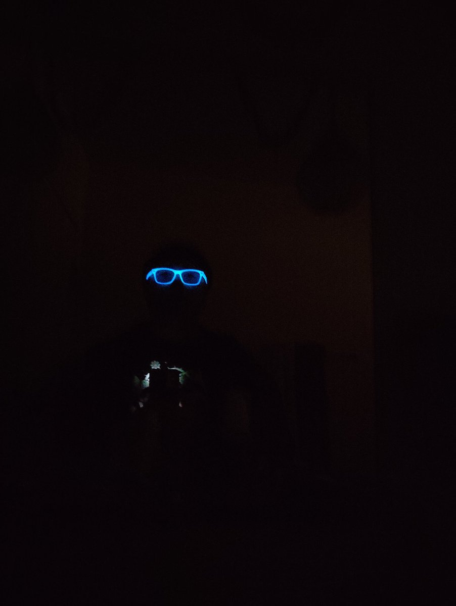 davisknewwhen's tweet photo. Got these glow-in-the-dark eyeglass frames and realized there might be too much glow https://t.co/cAorpNAR2A