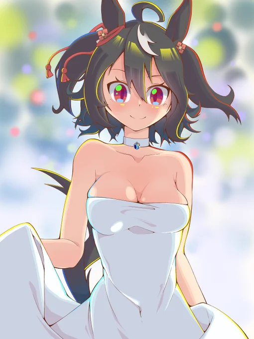 過去絵再掲!ドレスなキタちゃん!!#ウマ娘 #キタサンブラック 