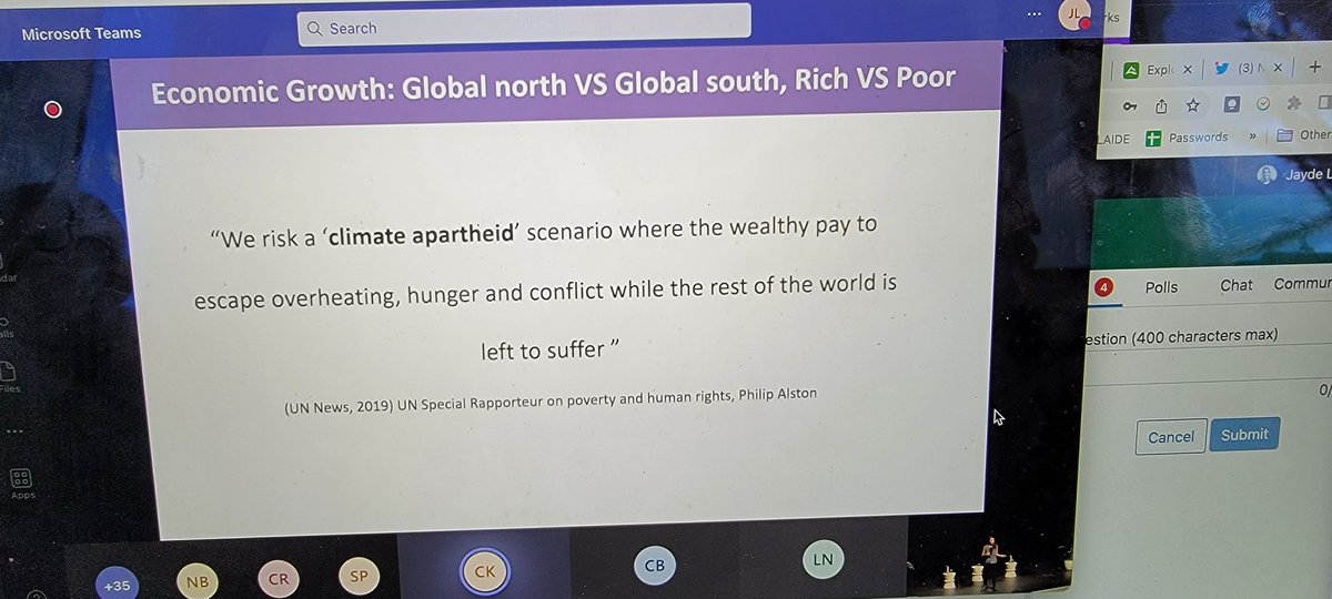 JaydeLovell's tweet image. "We live in a climate apartheid, where the wealthy pay to escape overheating, hunger, and conflict, while the rest of the world is left to suffer"
@SabrinaChakori at @NewkindWorld