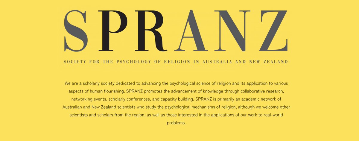 SPRANZdownunder's tweet photo. Australia &amp; New Zealand are home to many productive and innovative researchers in the psychology of religion but there is no regional infrastructure to support these researchers. For this reason we've launched SPRANZ to address this problem. Join us today: https://t.co/hUeqUxksTt https://t.co/8JBxNZkRD1