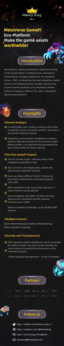 👀An overview of #MoneyKing 🔥

Stay tuned for more exciting news🚀
#GameFi #NFT