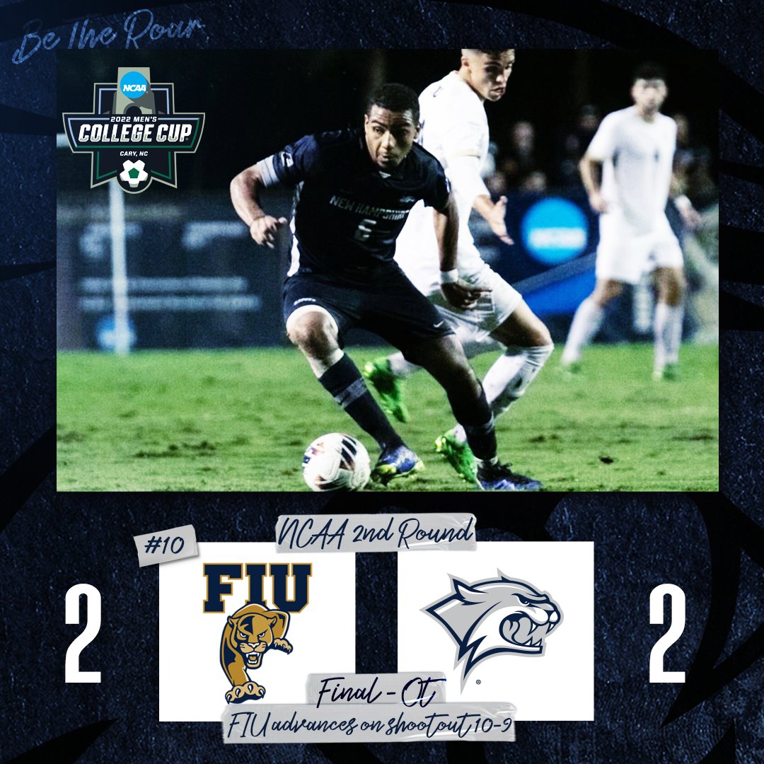 UNHMSoccer's tweet image. FIU advances to the Round of 16 by winning the shootout 10-9 after 12 rounds. The Wildcats conclude another stellar season with a 15-4-1 record.  

#PieceOfThePuzzle