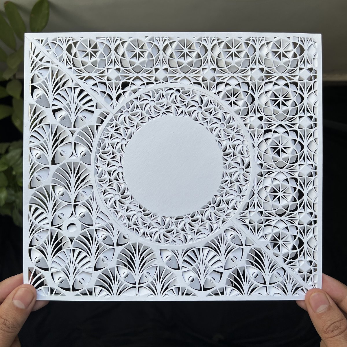 parthkothekar's tweet photo. This piece is a component of my larger artwork called Breath which is an amalgamation of 36 patterns from India to show the bond of various cultures in it and will be displayed at #rawcollaborative
#papercut #india #papercutting #paper #papercut #design #exhibition #parthkothekar https://t.co/eT6LXPIyWQ