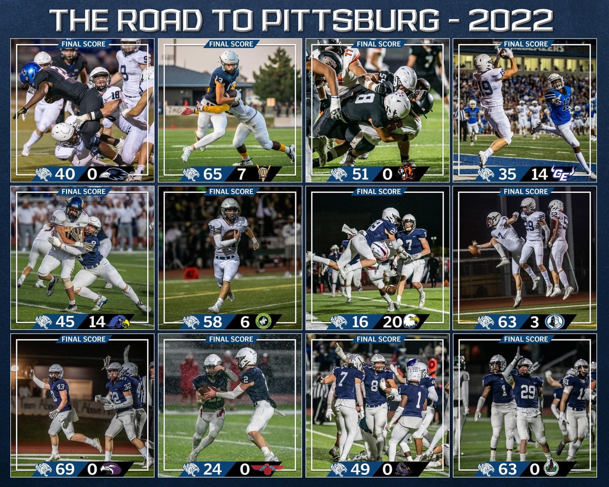 Once again your Jaguars are headed back to the Kansas Class 5A State Championship game. The game will be held at Pitt State’s Carnie Smith Stadium Saturday, Nov. 26th at 1:05 pm. We can’t wait to showcase our school and community by having a large crowd in Pittsburg! #1-0 #DYR