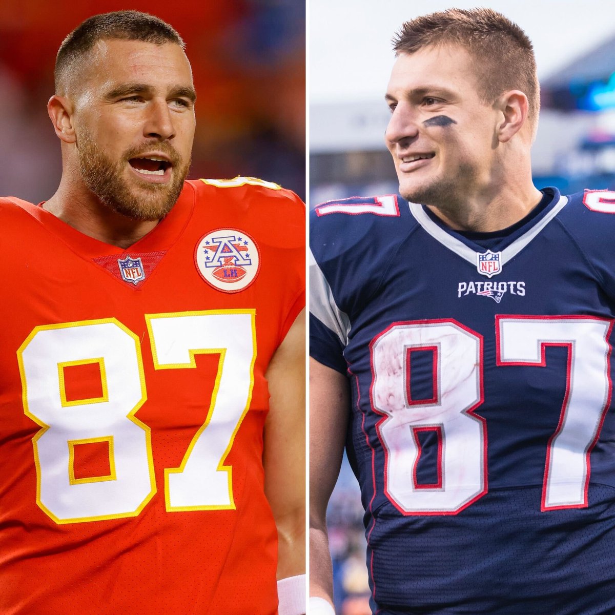 SportsCenter's tweet photo. Travis Kelce just notched his 33rd game with 100 Rec Yds 💯 

He passes Gronk for the most by a TE in NFL history 📈 https://t.co/Iep4Xxn1LR
