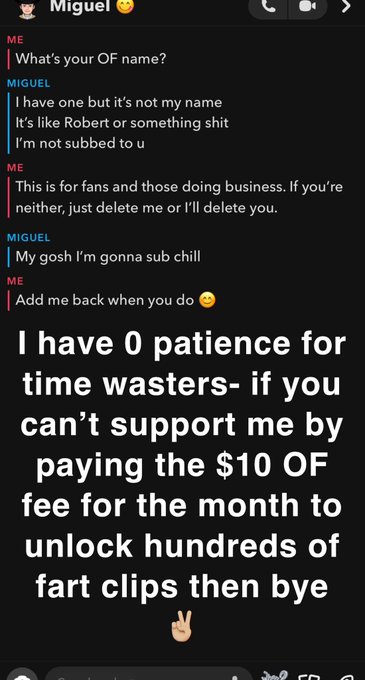 Time wasters suck. If you don&rsquo;t have the money, stop bothering us models and enjoy all the free porn