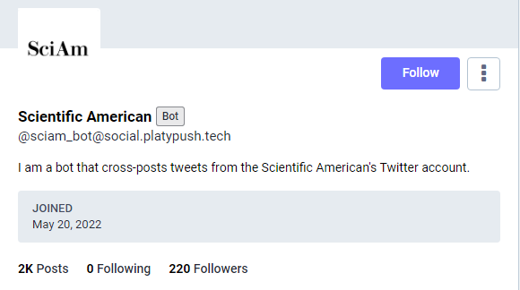 sachwry's tweet photo. The absence of algorithms pushing 'topics' like celebrities and cats into your feed at #mastodon is refreshing!

Many of the accounts you care about might already be replicated there to ease the transition in twitter's last days... https://t.co/0fl2clsODB