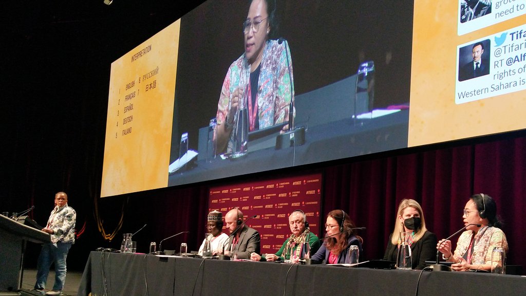 Elly Siliban, president #KSBSI Indonesia 🇮🇩 explains how #SocialProtection and a #Gender focus is crucial for a #JustTransition #ITUC22