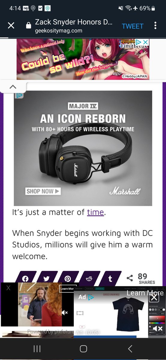 mjarbo's tweet photo. Not only is #geekositymag almost unreadable on mobile due to the ads, #mikeysutton is using Autumn's death as a way to push the lie that @ZackSnyder is returning to DC.
His true colors are gross. https://t.co/GpafPaxHZ8