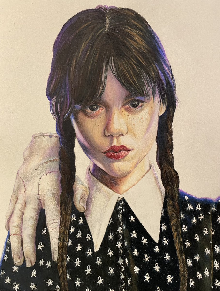 Kalienator's tweet photo. Watch me draw #wednesdayaddams 

https://t.co/RVJh7db0Pk

@netflix @jennaortega @wednesdayaddams #wednesdaynetflix #wednesday https://t.co/vhZ3zoqqIn