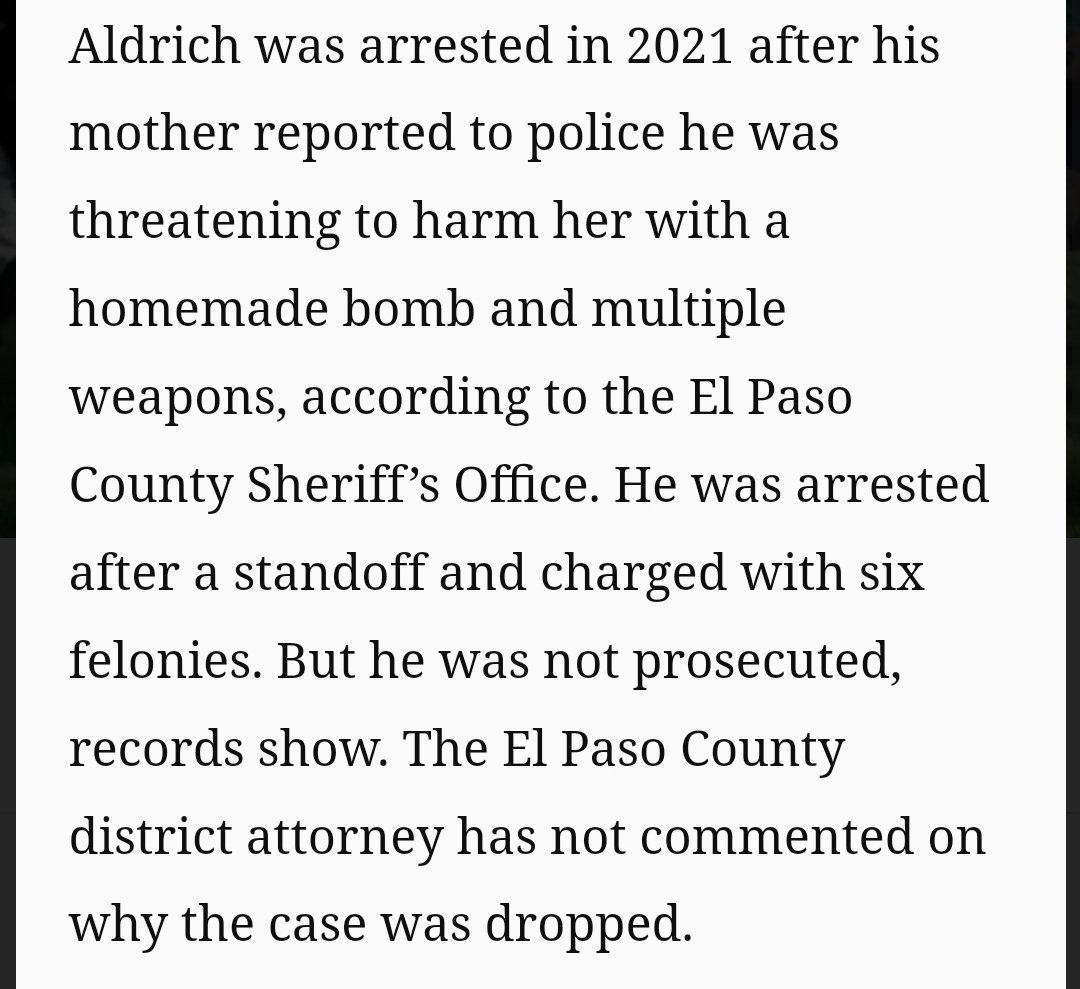 This could have been prevented! Our brothers and sisters in Colorado Springs would still be here if the justice system had done its job. This guy should have NEVER been able to possess any firearm.