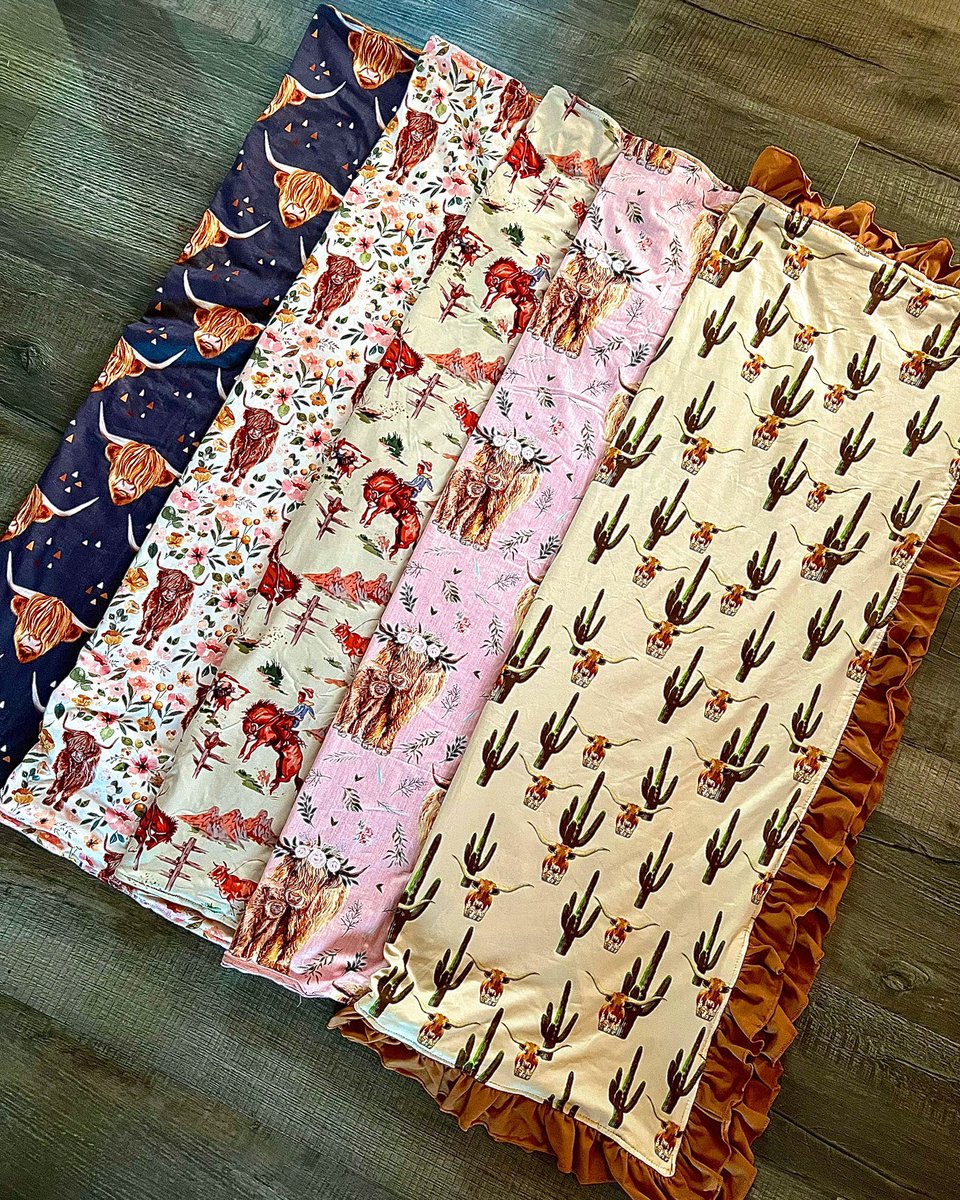 CactusWicked's tweet photo. I just added a “Baby and Kids” tab to the site and these blankets are the first items on it! Excited to add some items for the kiddos!💓 Sezzle always available! https://t.co/yBiZlmAVjZ