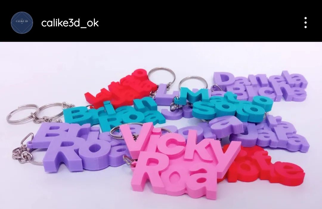 Calike3D's tweet photo. Llaveros personalizados en 3D de nombres!!. Qué les parece??...

#llaveroshechosen3D #impresion3D #impresora3D #impresion3Dargentina #Tandil #SierradeTandil https://t.co/CqBVErODdi