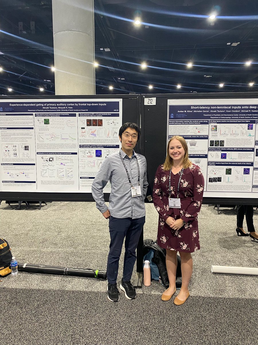 amber_kline16's tweet photo. Had an awesome time with @HiroakiTsukano and the Kato Lab presenting at #SfN2022! 🧠😊 so happy to meet new people and exchange cool ideas in person again! https://t.co/3sbYXumHZ1