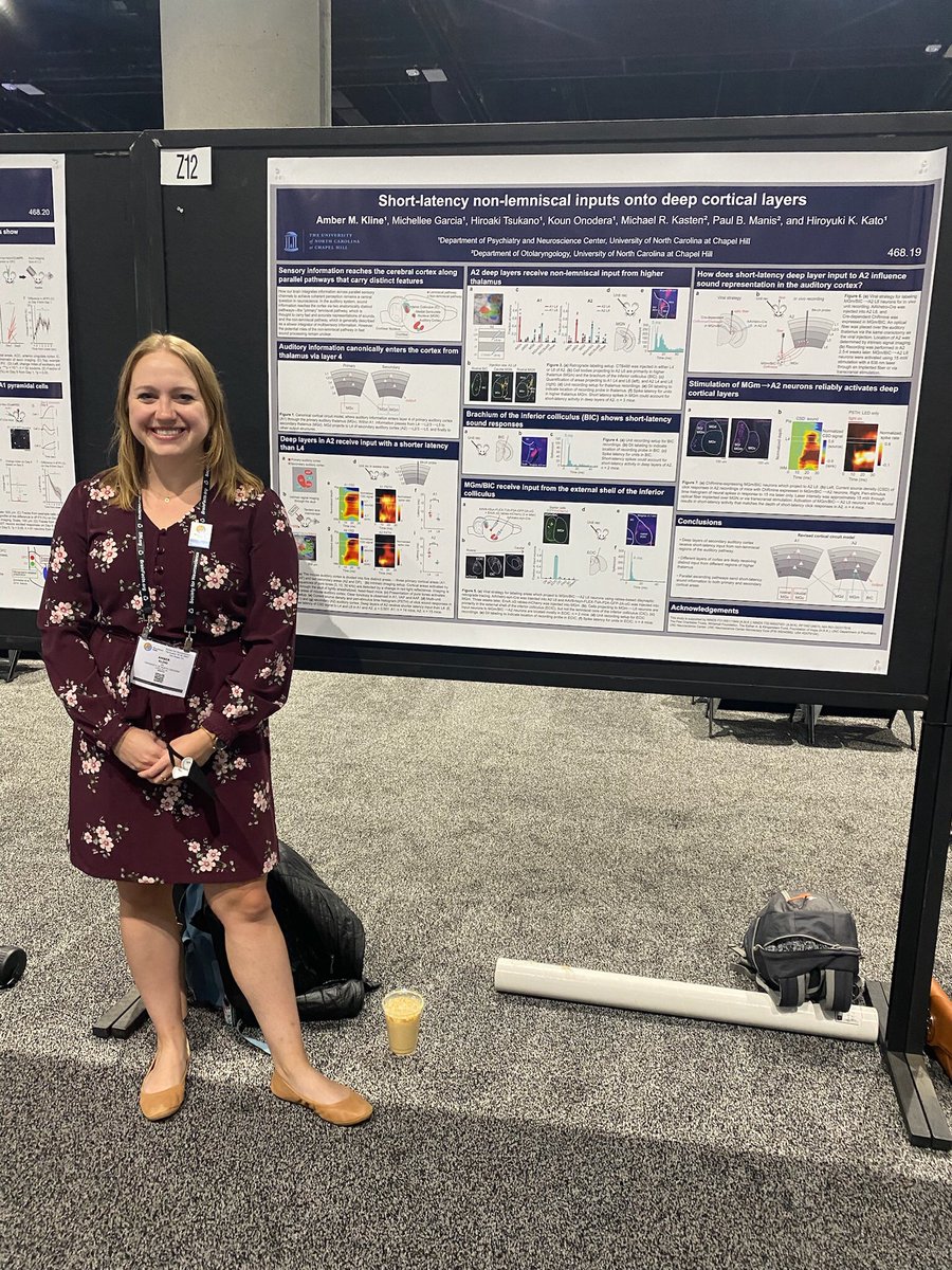 amber_kline16's tweet photo. Had an awesome time with @HiroakiTsukano and the Kato Lab presenting at #SfN2022! 🧠😊 so happy to meet new people and exchange cool ideas in person again! https://t.co/3sbYXumHZ1