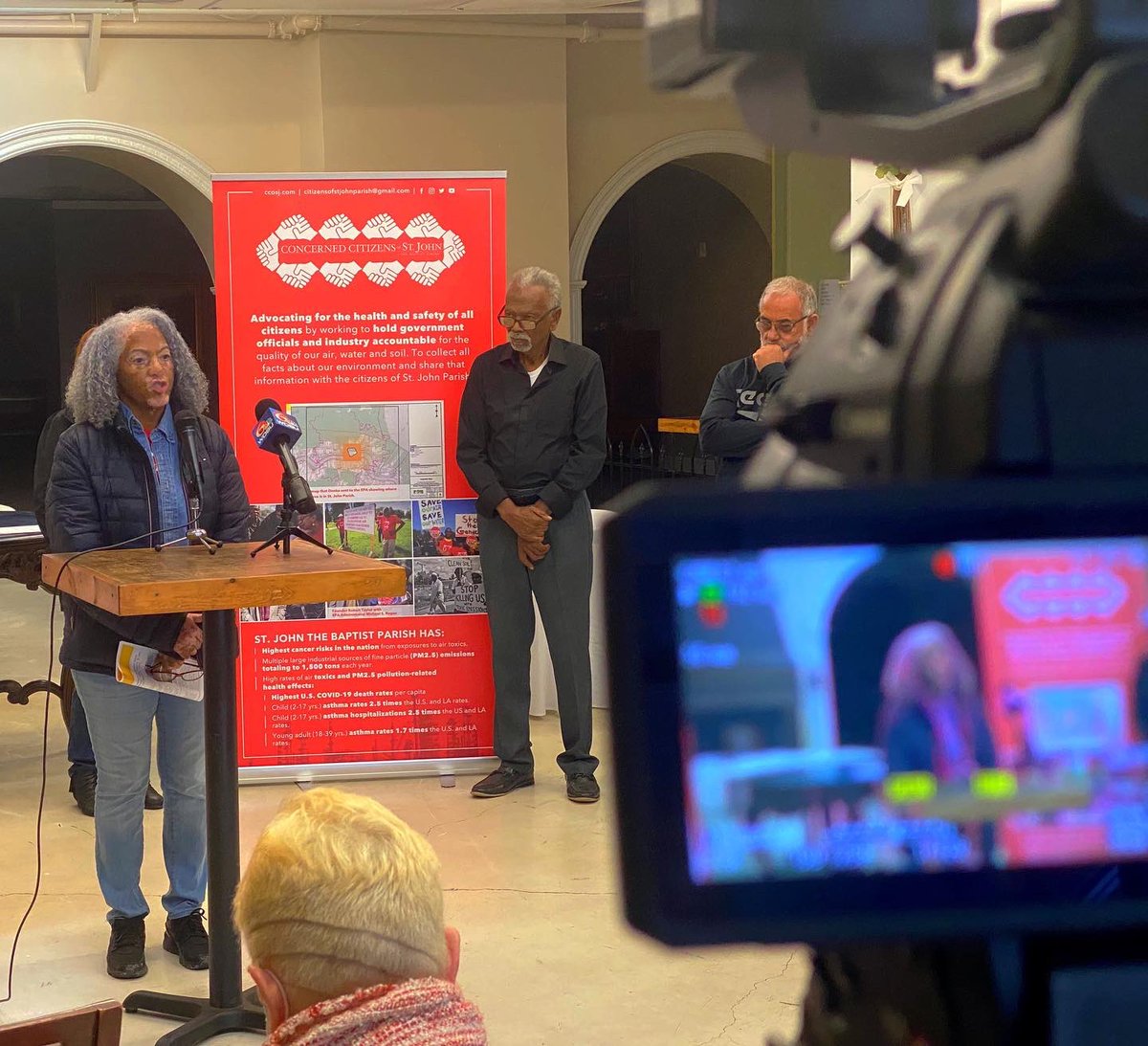 CCOStJohn's tweet image. We held a press conference to demand action &amp;amp; accountability for an end to the improper disposal of hazardous &amp;amp; contaminated waste with high levels of the cancer-causing chloroprene.

#canceralley #stjohnthebaptist #cancersucks #louisiana #environmentaljustice #epa #petrochemical
