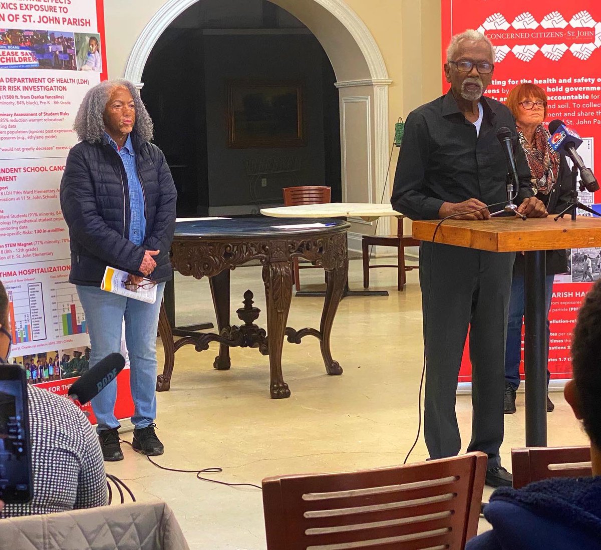 CCOStJohn's tweet image. We held a press conference to demand action &amp;amp; accountability for an end to the improper disposal of hazardous &amp;amp; contaminated waste with high levels of the cancer-causing chloroprene.

#canceralley #stjohnthebaptist #cancersucks #louisiana #environmentaljustice #epa #petrochemical