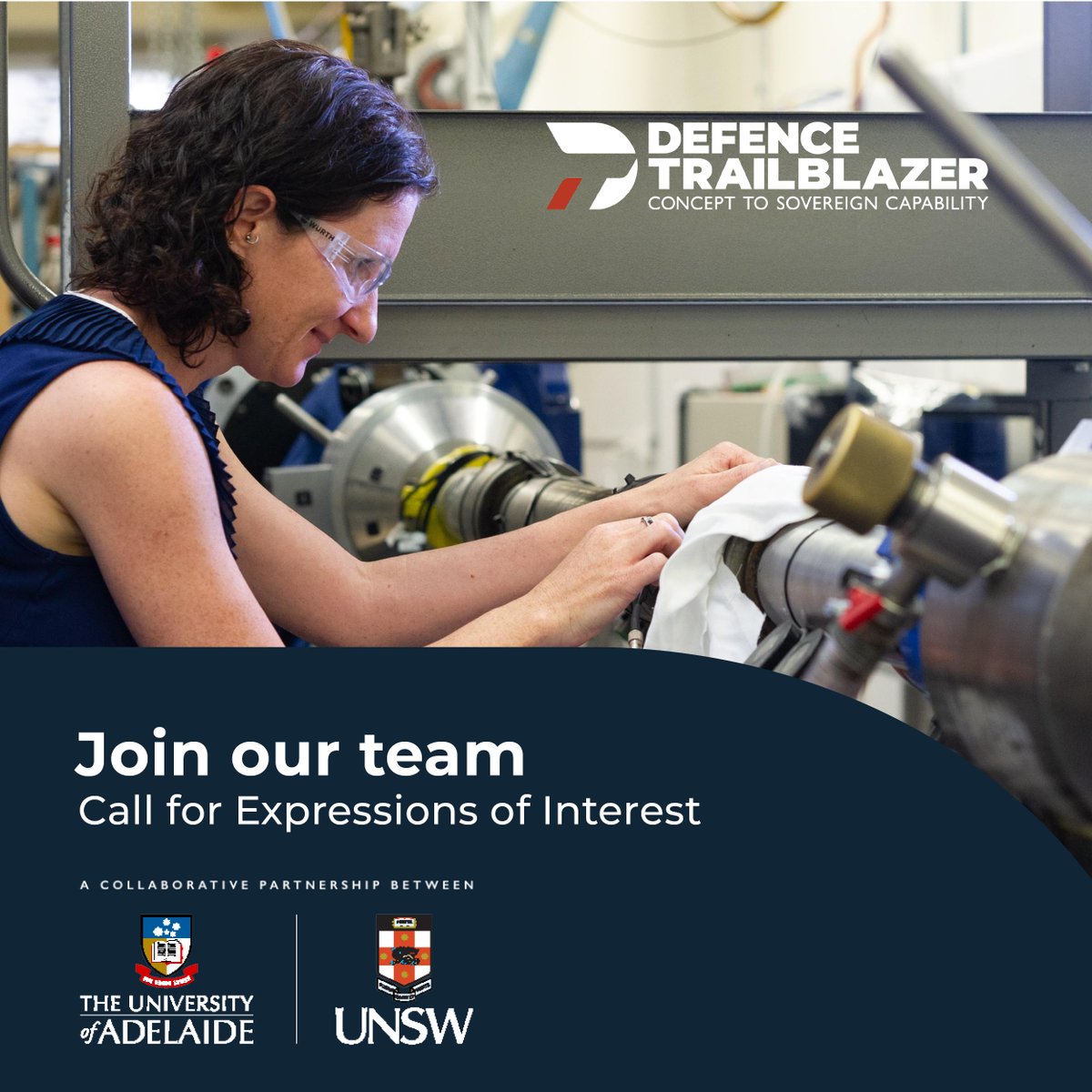 Defence Trailblazer are seeking expressions of interest from people who are interested in working on cutting-edge projects in collaboration with Defence and defence industry.

#research #engineer #defence #defencetrailblazer

external-careers.jobs.unsw.edu.au/cw/en/job/5133…