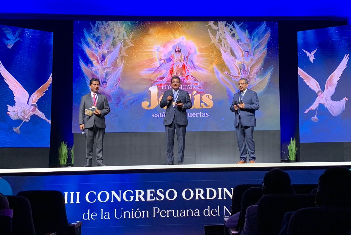 Líderes de la Unión Peruana del Norte 🇵🇪 dan la bienvenida al #CongresoUPN a todos los asistentes y delegaciones representantes de los cinco campos e instituciones de la Iglesia Adventista en el Norte del Perú. ✨ #JesúsEstáALasPuertas 🙌