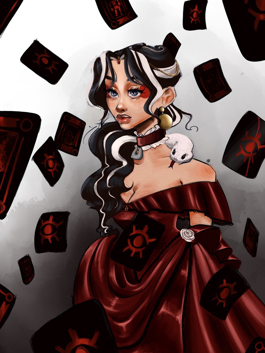 JadaTheDemon's tweet photo. I was finally able to play my dnd character, Natasha, today! So now I can post the art of I made for her! https://t.co/eTmD4eo3kf