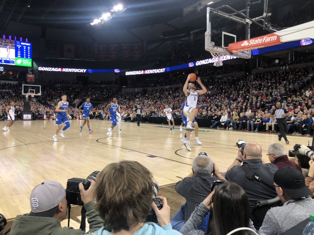 dp_geg's tweet photo. My seat tonight for the #zags game in the #SpokaneArena @SWXRightNow https://t.co/VvpyihOQzV
