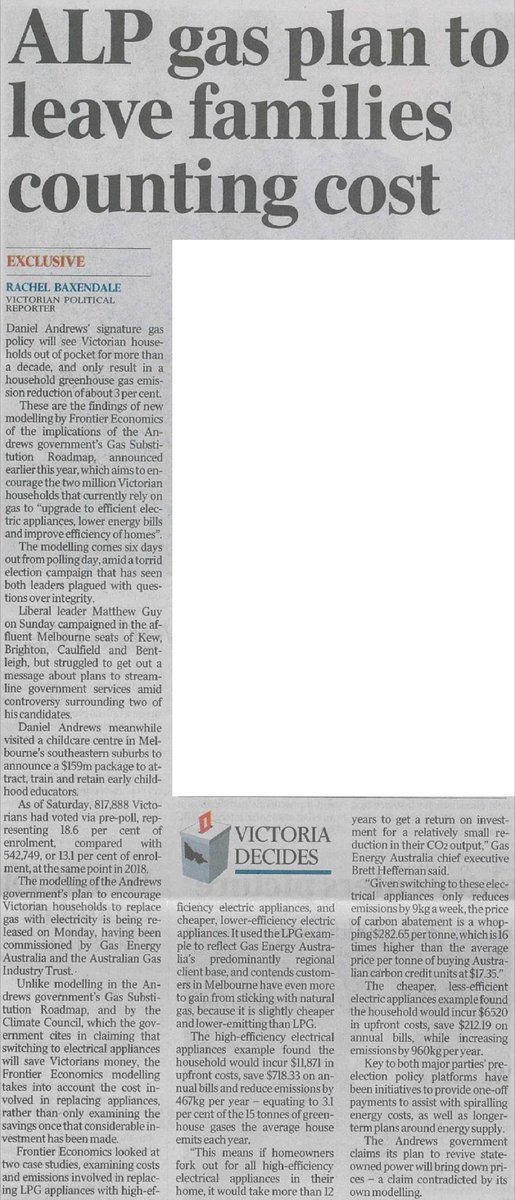 GasEnergyAust's tweet photo. New research comparing costs and emission profiles in switching from gas to electricity in Victorian homes and businesses dispels the myth that electric appliances are cheaper and lower emitting... https://t.co/UySVPqF7Pd