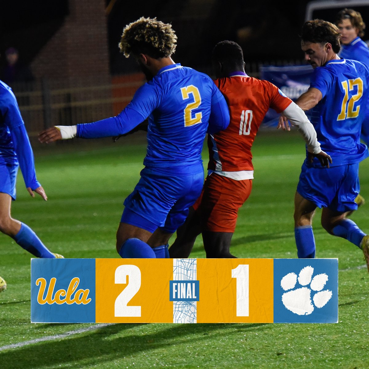FINAL: UCLA 2, Clemson 1

Down go the reigning champs! 

The Bruins are headed to the Third Round after downing the No. 6 national seed on the road on Sunday night. 

#GoBruins