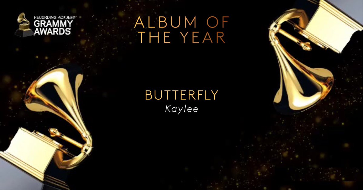 RecordingAcadSM's tweet photo. Album of the Year
“Butterfly”
@kayIeemusic 

#22GRAMMYs https://t.co/sXJHVEYn1t