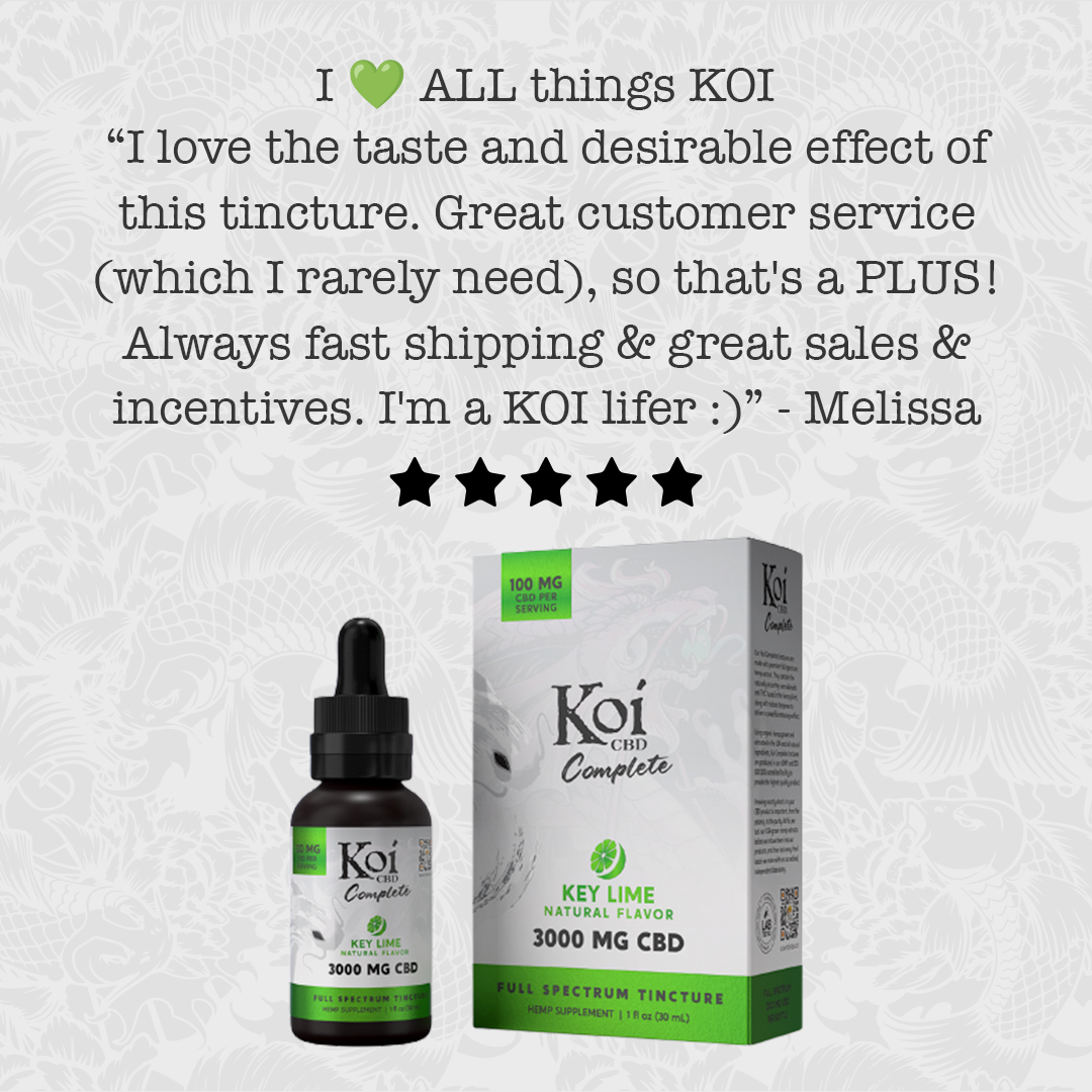 KoiCBD's tweet photo. Have you checked out the award-winning Koi Complete CBD Key Lime Tincture?

P.s. "It's made of all the ingredients, what you need."😉

#KoiCBD #Tincture #CBDTincture #CBDOil #AwardWinning #AltPro #AltProExpo #KeyLime #KoiCBDComplete #CBDCommunity #CBDLife https://t.co/wAC8nLcAls