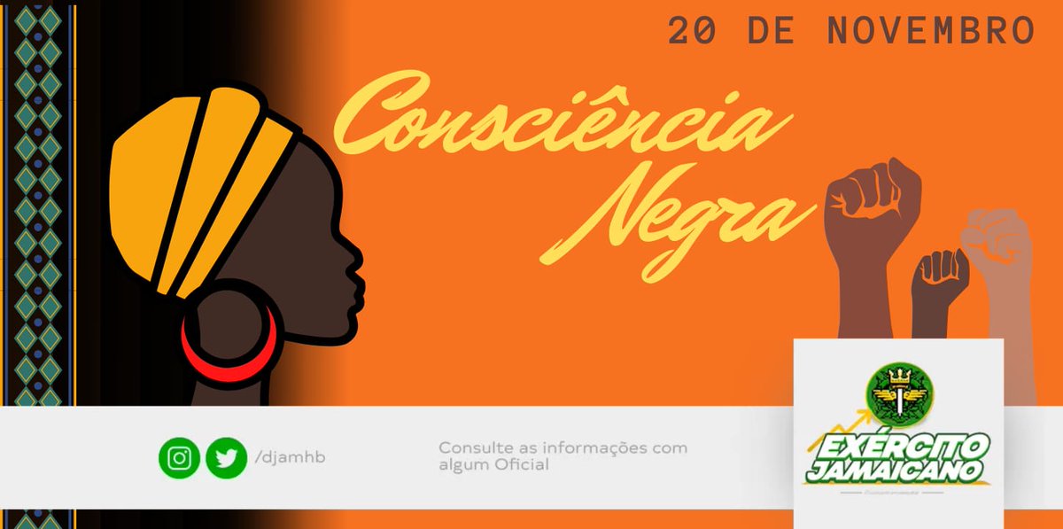 djamhb's tweet photo. O Dia Nacional da Consciência Negra, celebrado em 20 de novembro, foi instituído oficialmente pela Lei nº 12.519, de 10 de novembro de 2011. A data faz referência à morte de Zumbi, o então líder do Quilombo dos Palmares – na Região Nordeste do Brasil. https://t.co/XJWCwJ4tl7